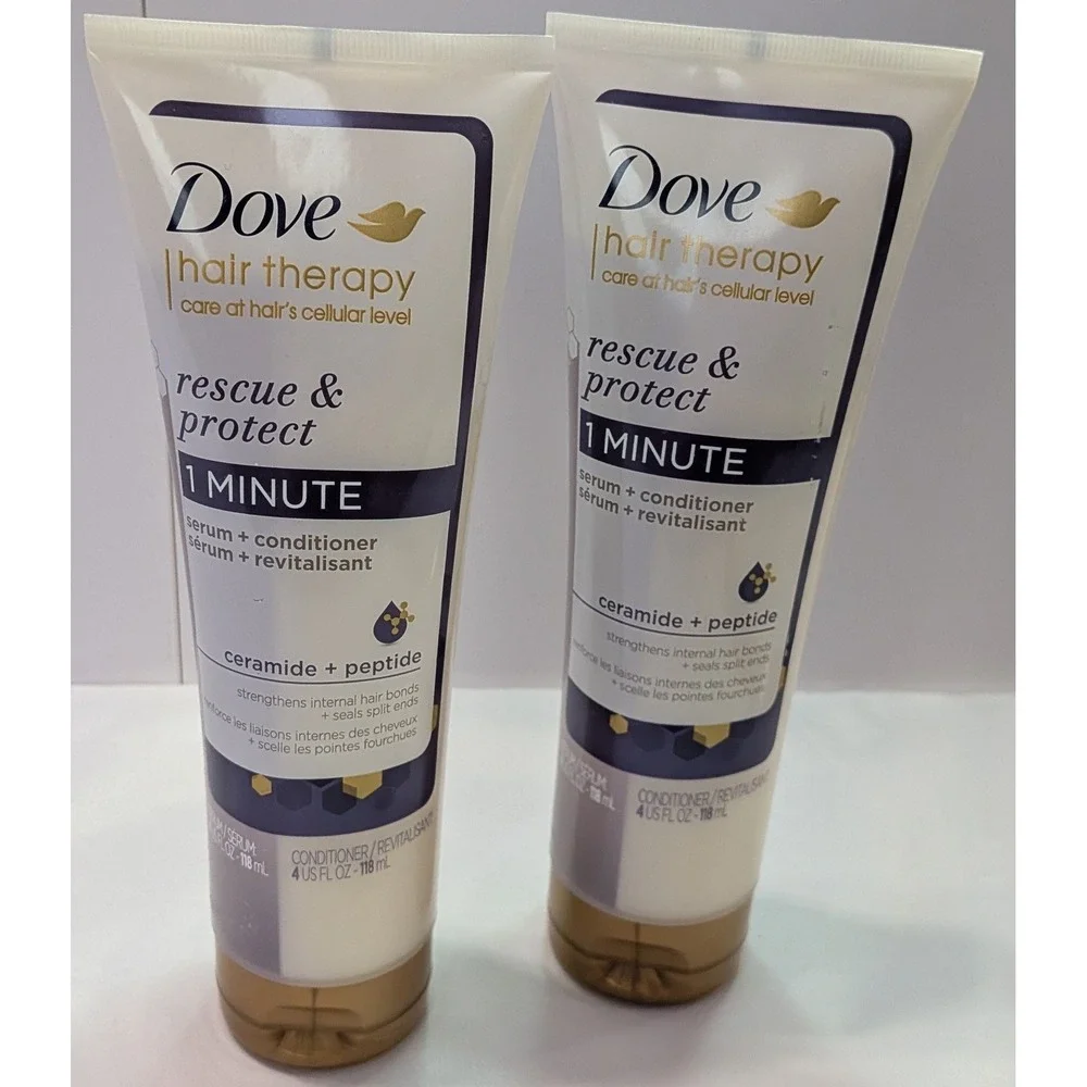 Dove Hair Therapy Serum + Conditioner Unisex 7.9oz White New Repairing Ceramide